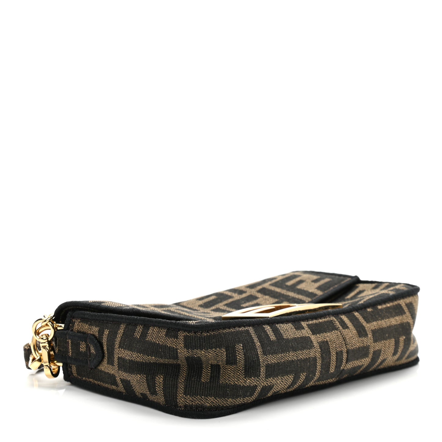 Fabric Jacquard FF 1974 Mini Baguette Tobacco Moro Black