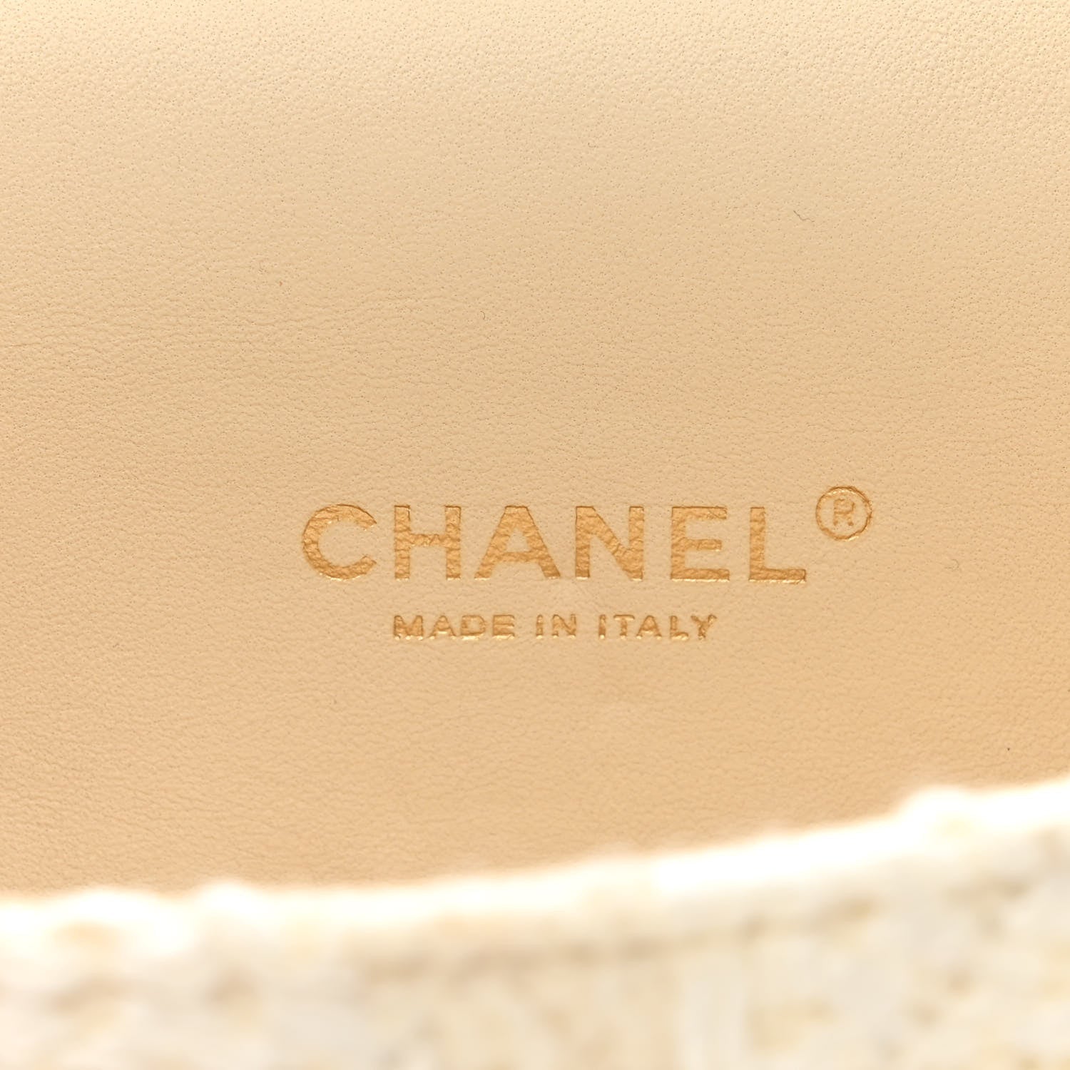 Chanel Tweed Shearling Lambskin Quilted Single Flap Muff White 7 of 11