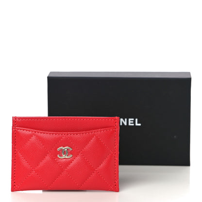 Chanel Caviar Quilted Card Holder Red 12 of 12