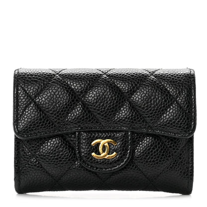 Chanel Caviar Quilted Flap Card Holder Black 1 of 8