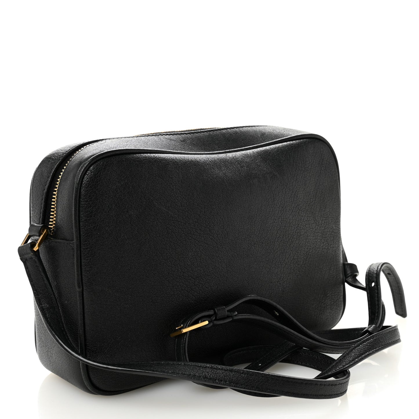 Grained Lambskin Monogram Lou Camera Bag Black