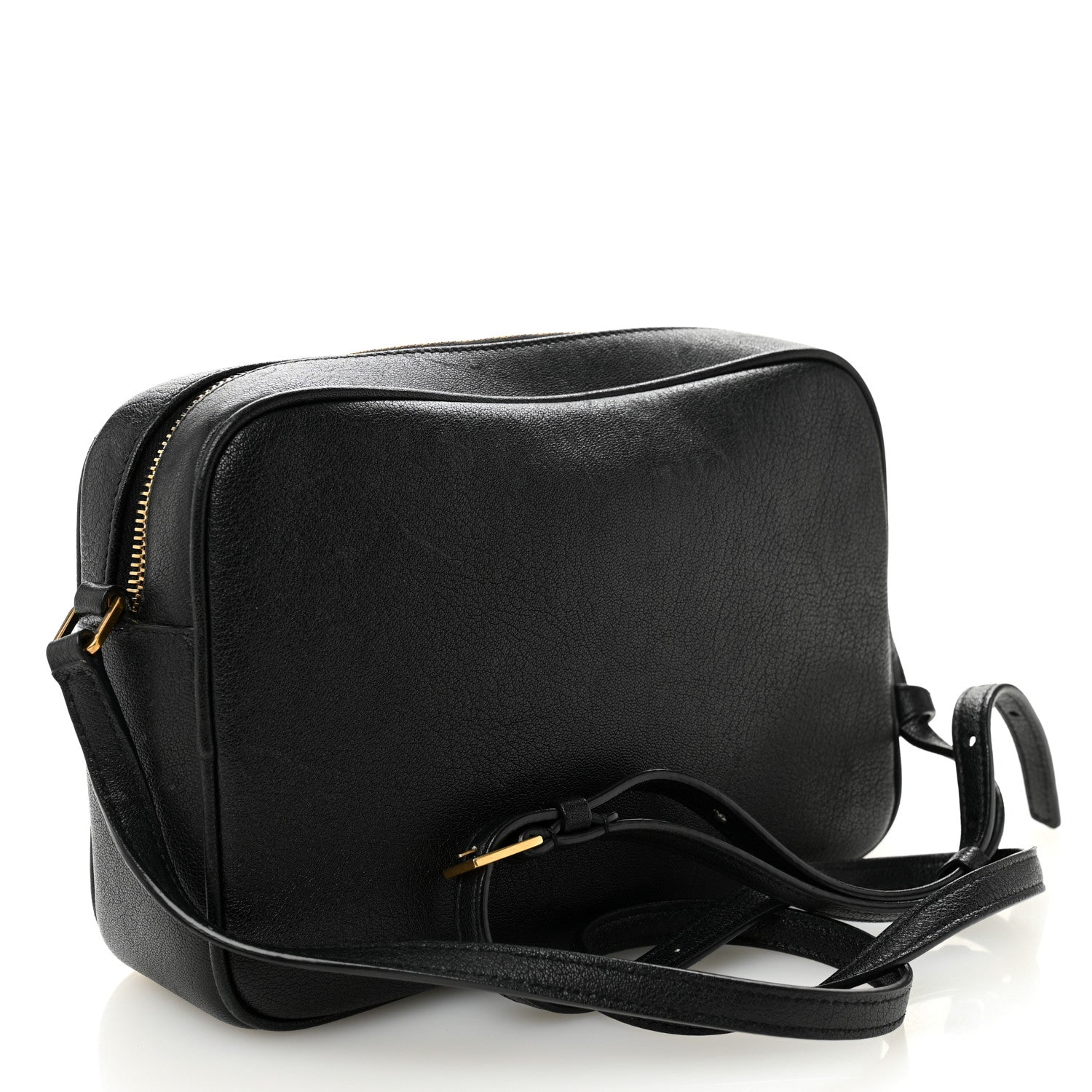 Saint Laurent Grained Lambskin Monogram Lou Camera Bag Black 3 of 12