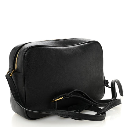 Saint Laurent Grained Lambskin Monogram Lou Camera Bag Black 3 of 12