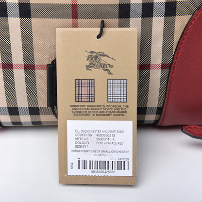 Burberry Horseferry Check Small Chichester Crossbody Clutch Bag Parade Red 10 of 12