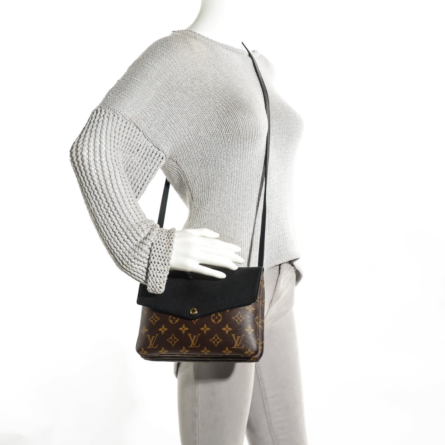 Monogram Twinset Pochette Black