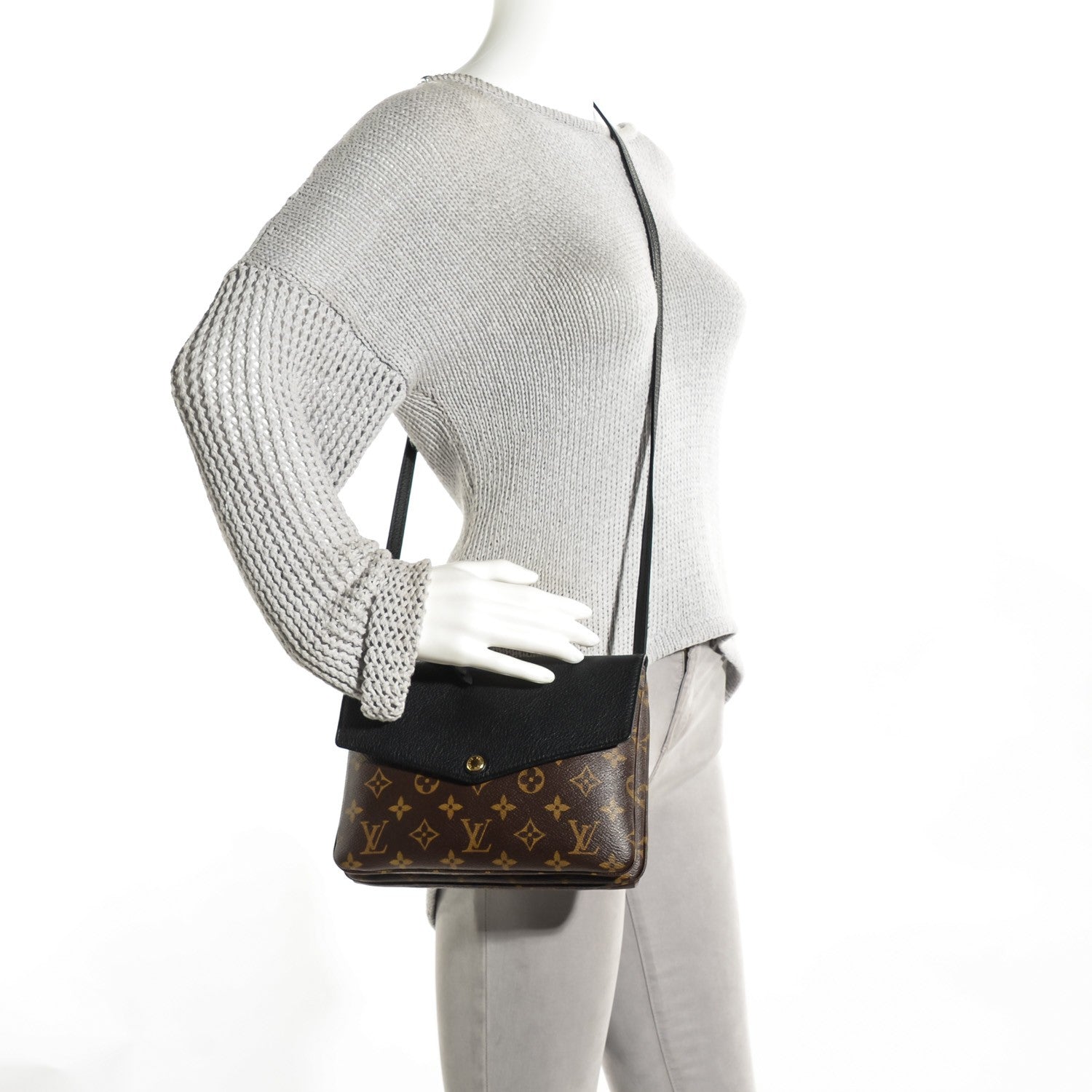 Louis Vuitton Monogram Twinset Pochette Black 2 of 7