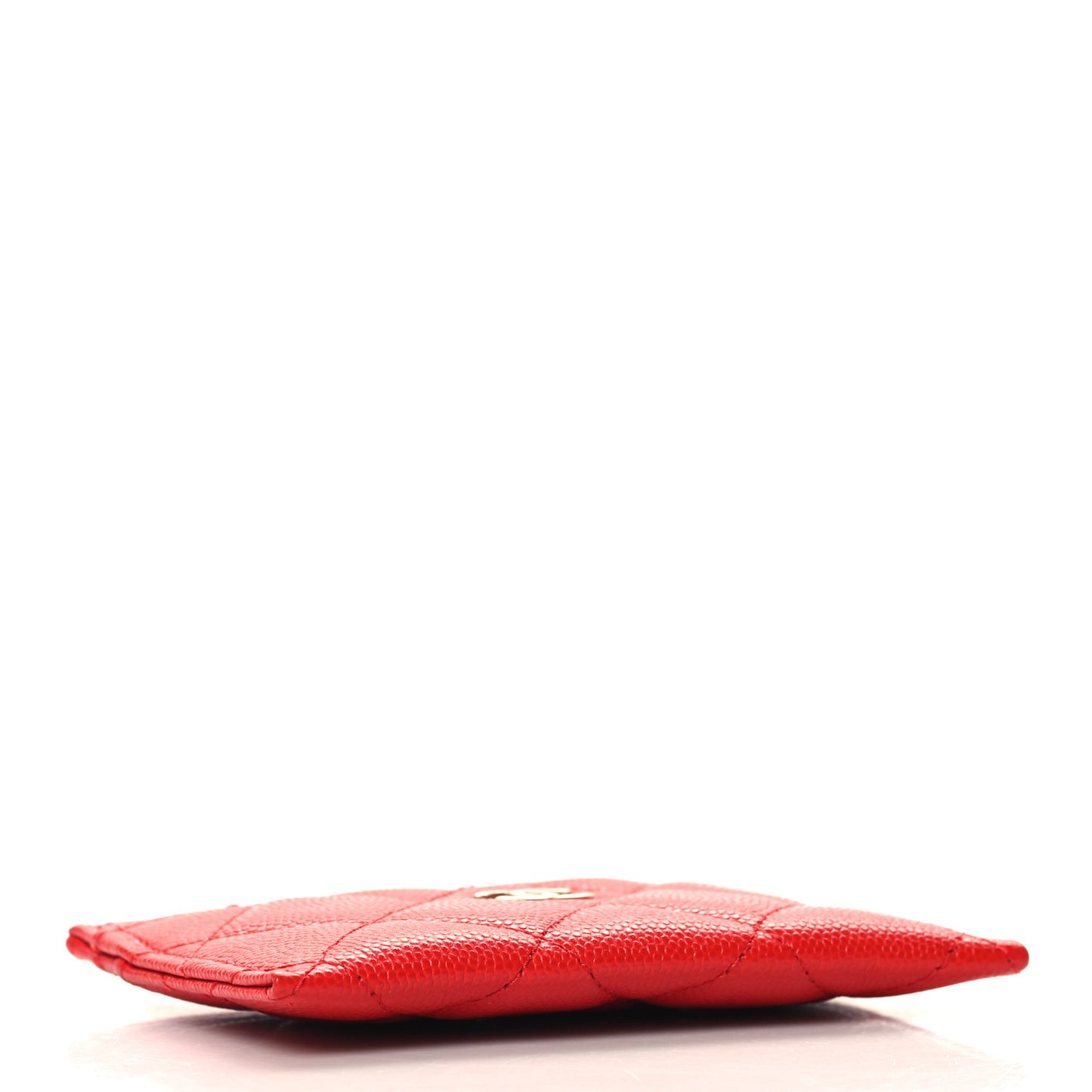 Caviar Quilted Card Holder Red