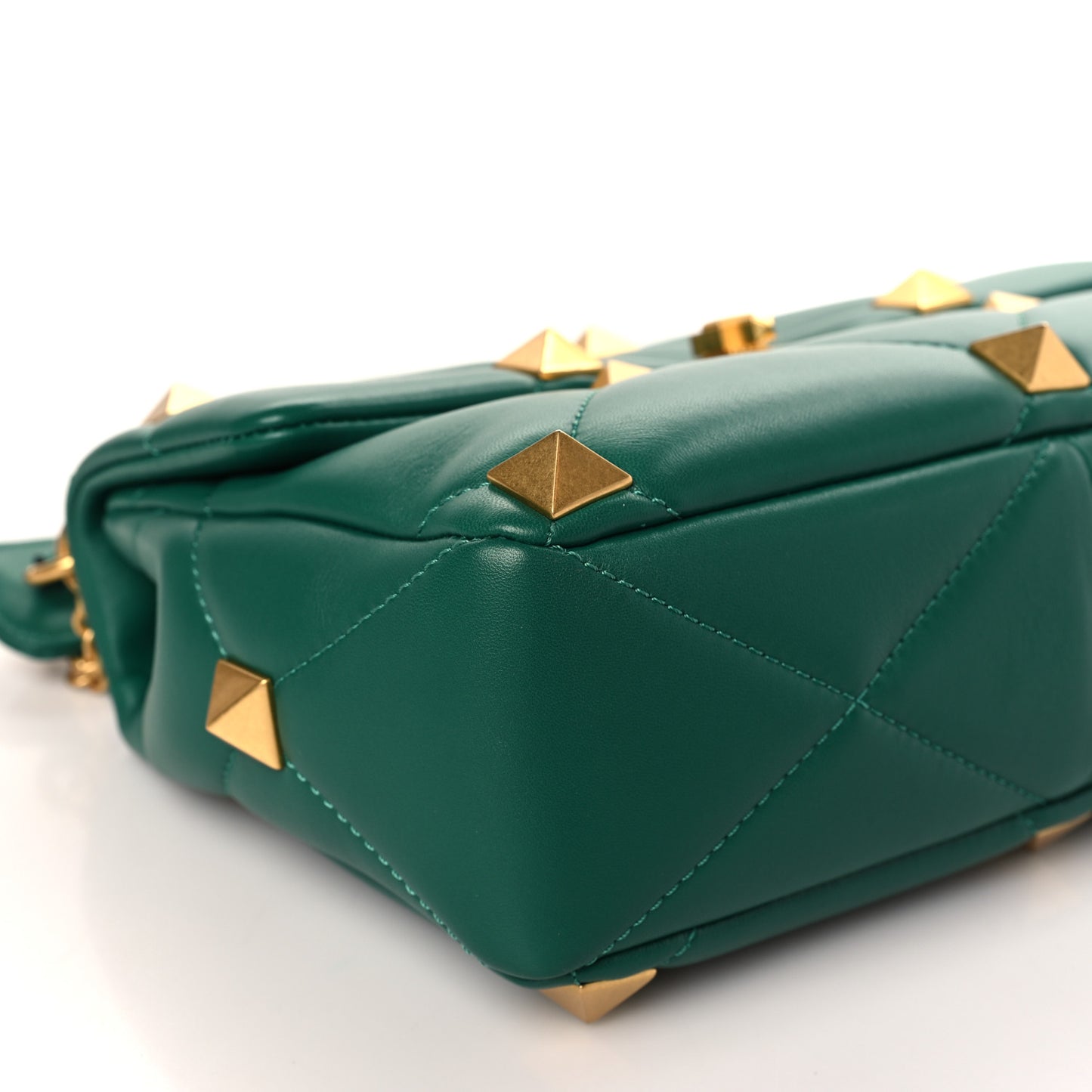 Nappa Large Roman Stud Shoulder Bag Jungle