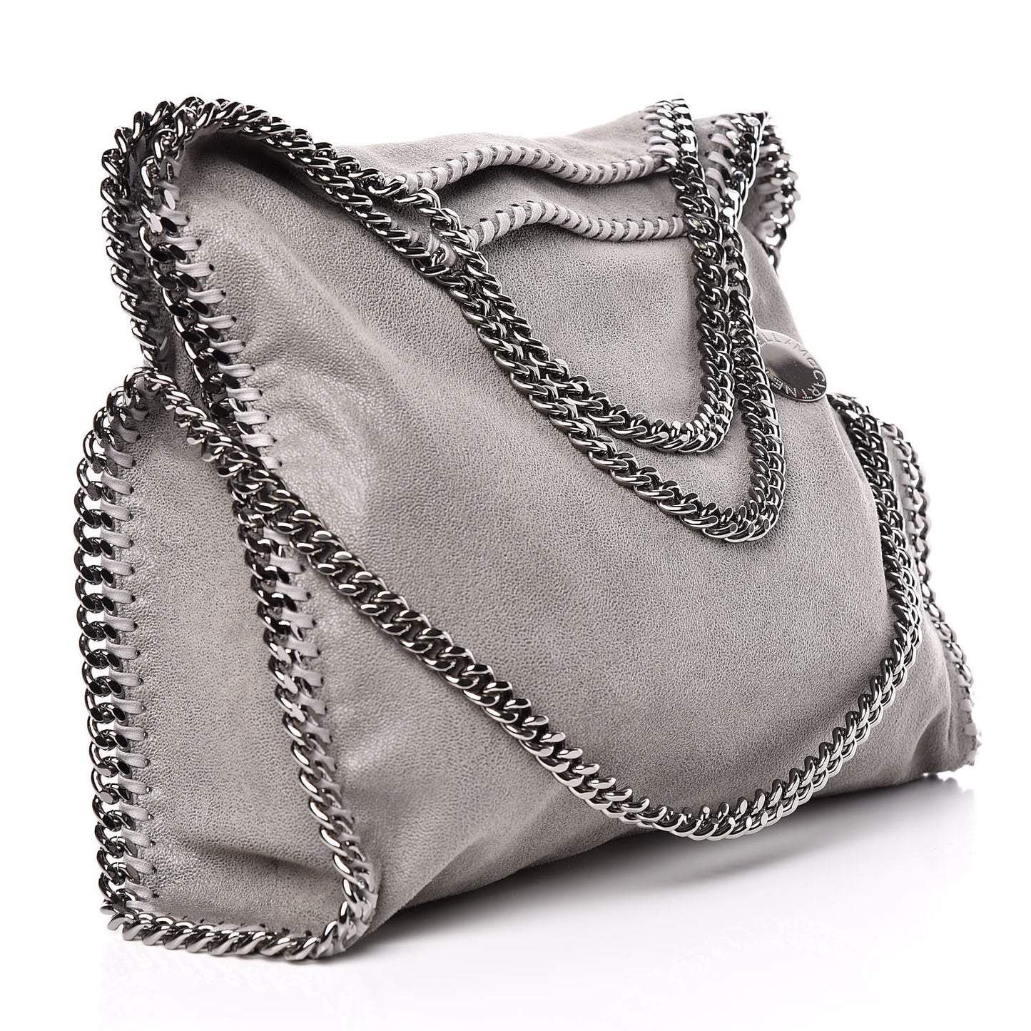 Shaggy Deer Falabella Fold Over Tote Grey