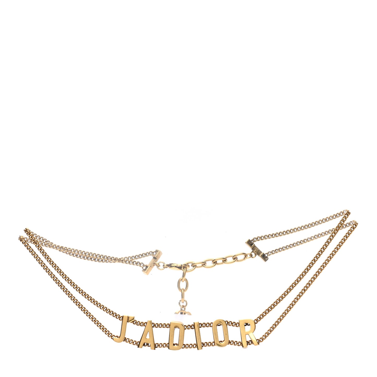 Metal J'Adior Choker Necklace Aged Gold