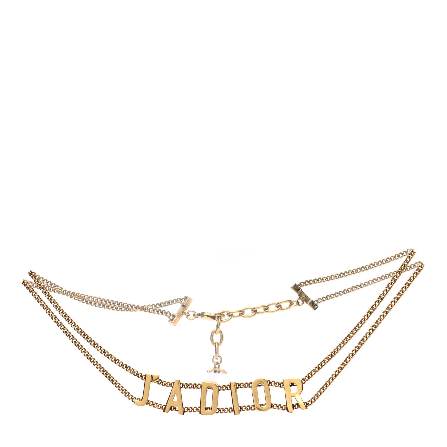 Christian Dior Metal J'Adior Choker Necklace Aged Gold 1 of 6