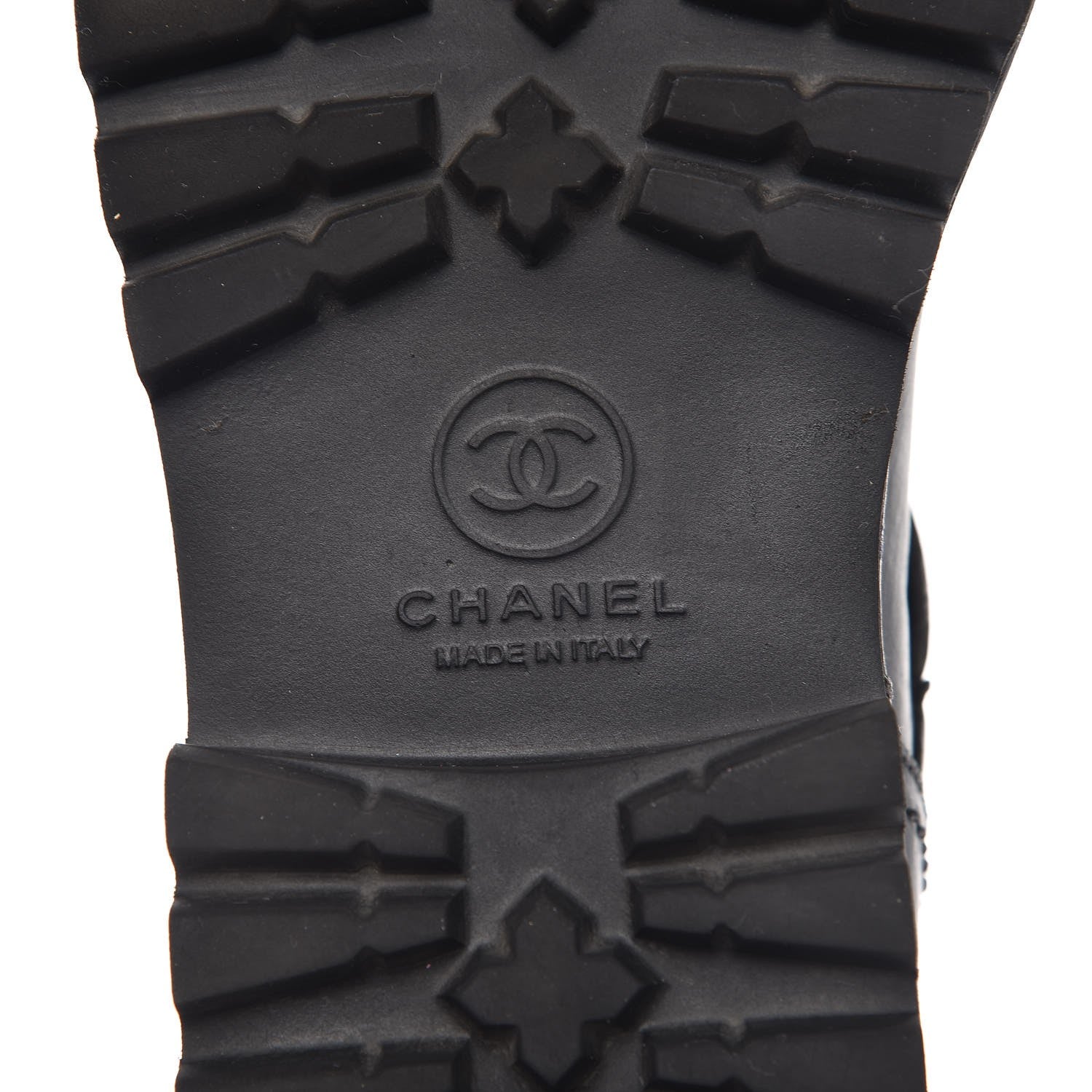 Chanel Calfskin Quilted Biker Boots 38.5 Black 6 of 8
