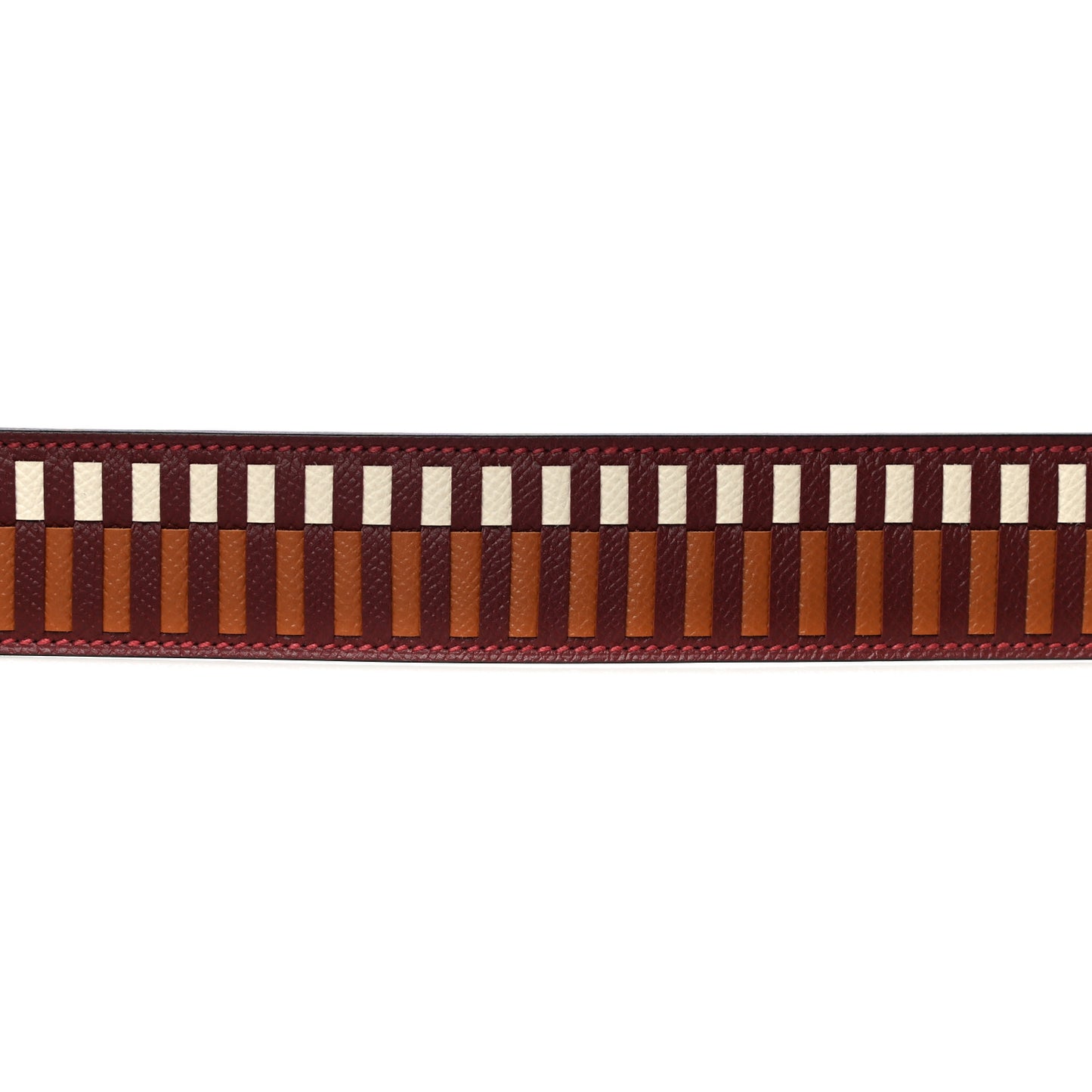 Epsom 40mm Tressage Shoulder Strap Rouge H Craie Gold
