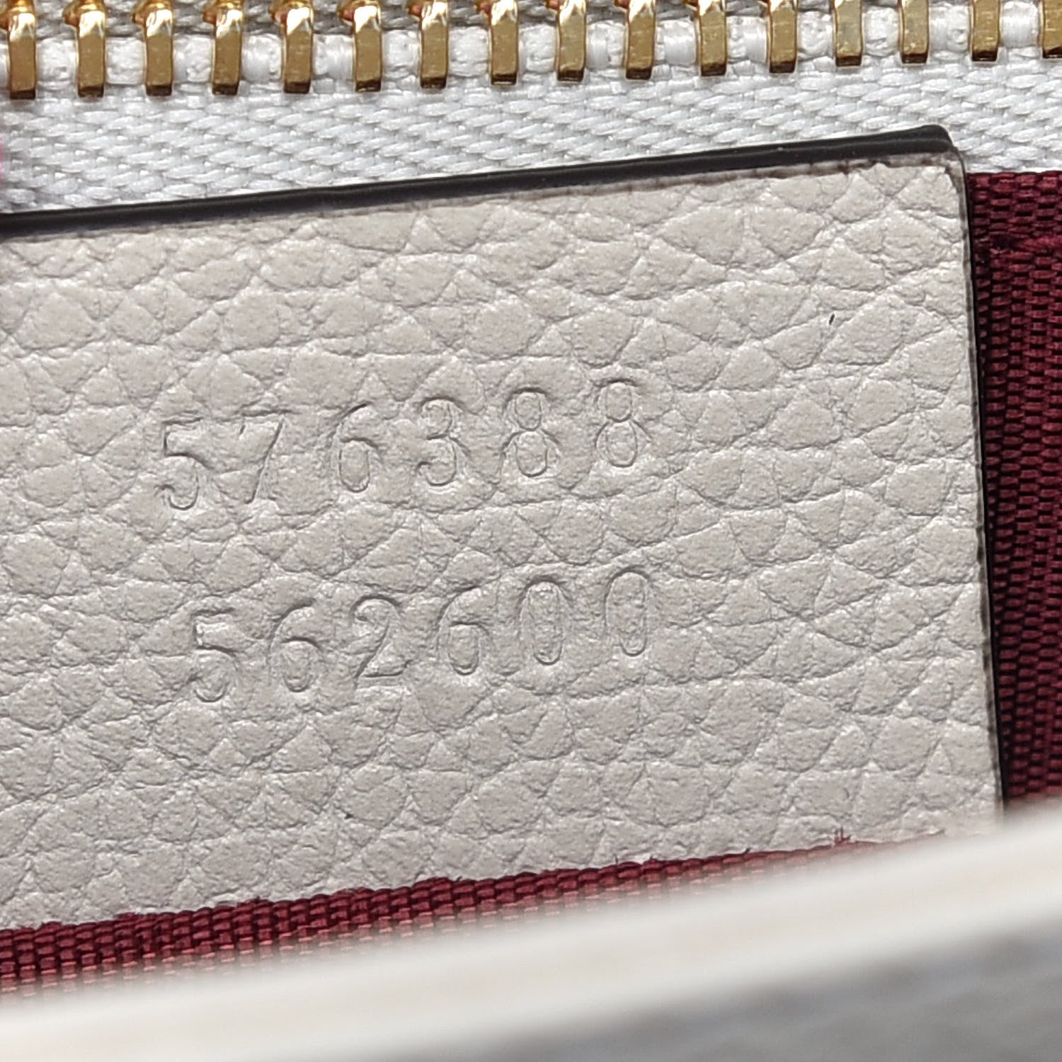 Gucci Grained Calfskin Small Zumi Shoulder Bag Mystic White 7 of 9