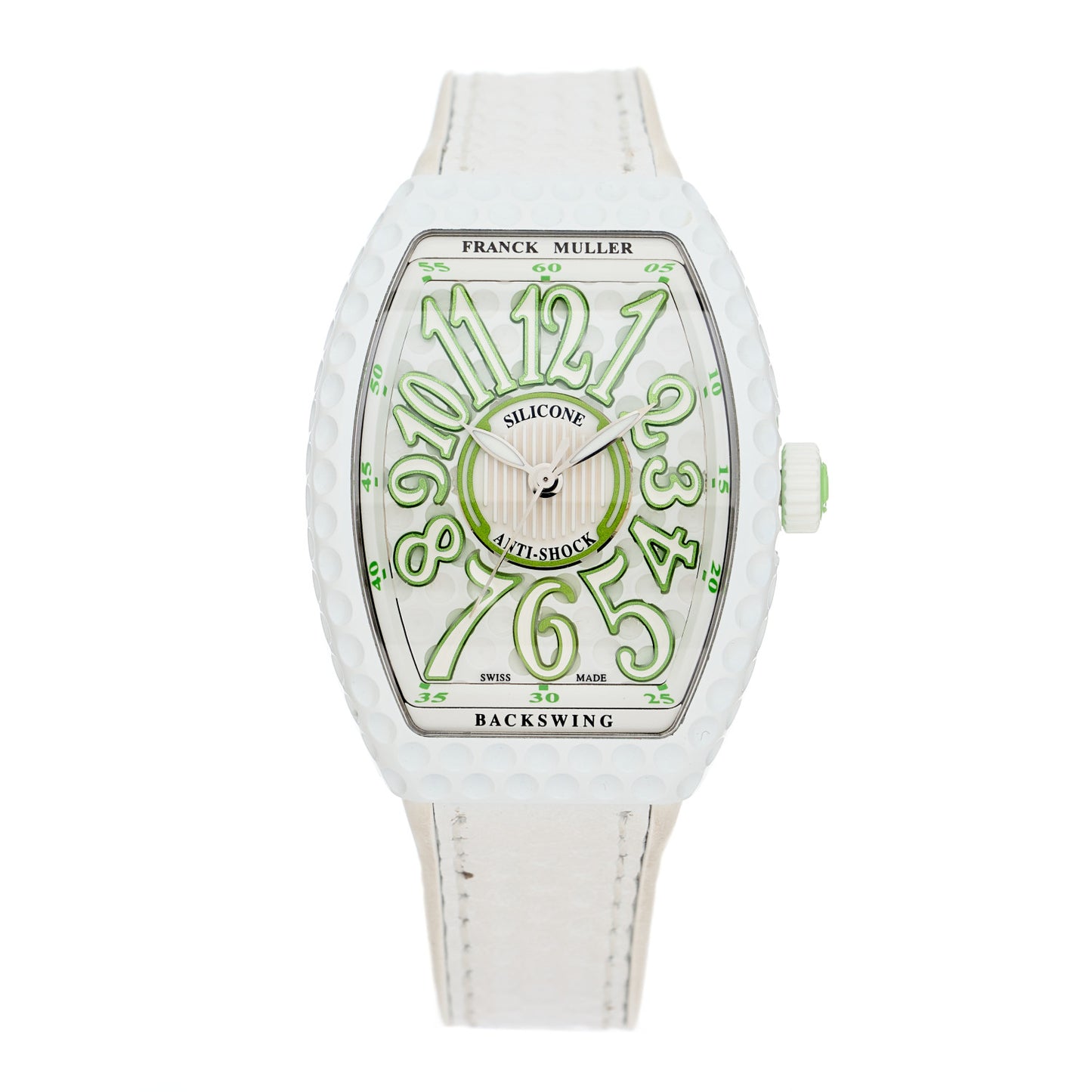 Stainless Steel Rubber 32mm Vanguard Golf Automatic Watch White V32SCATFO