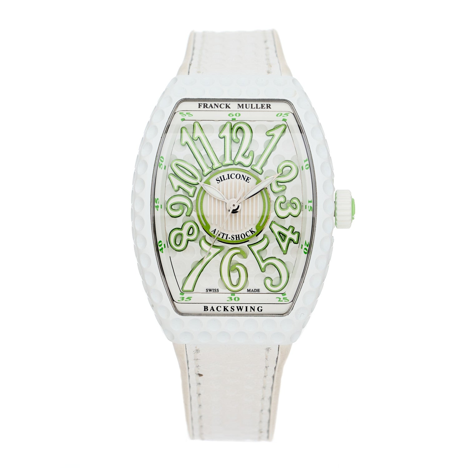 Franck Muller Stainless Steel Rubber 32mm Vanguard Golf Automatic Watch White V32SCATFO 1 of 4