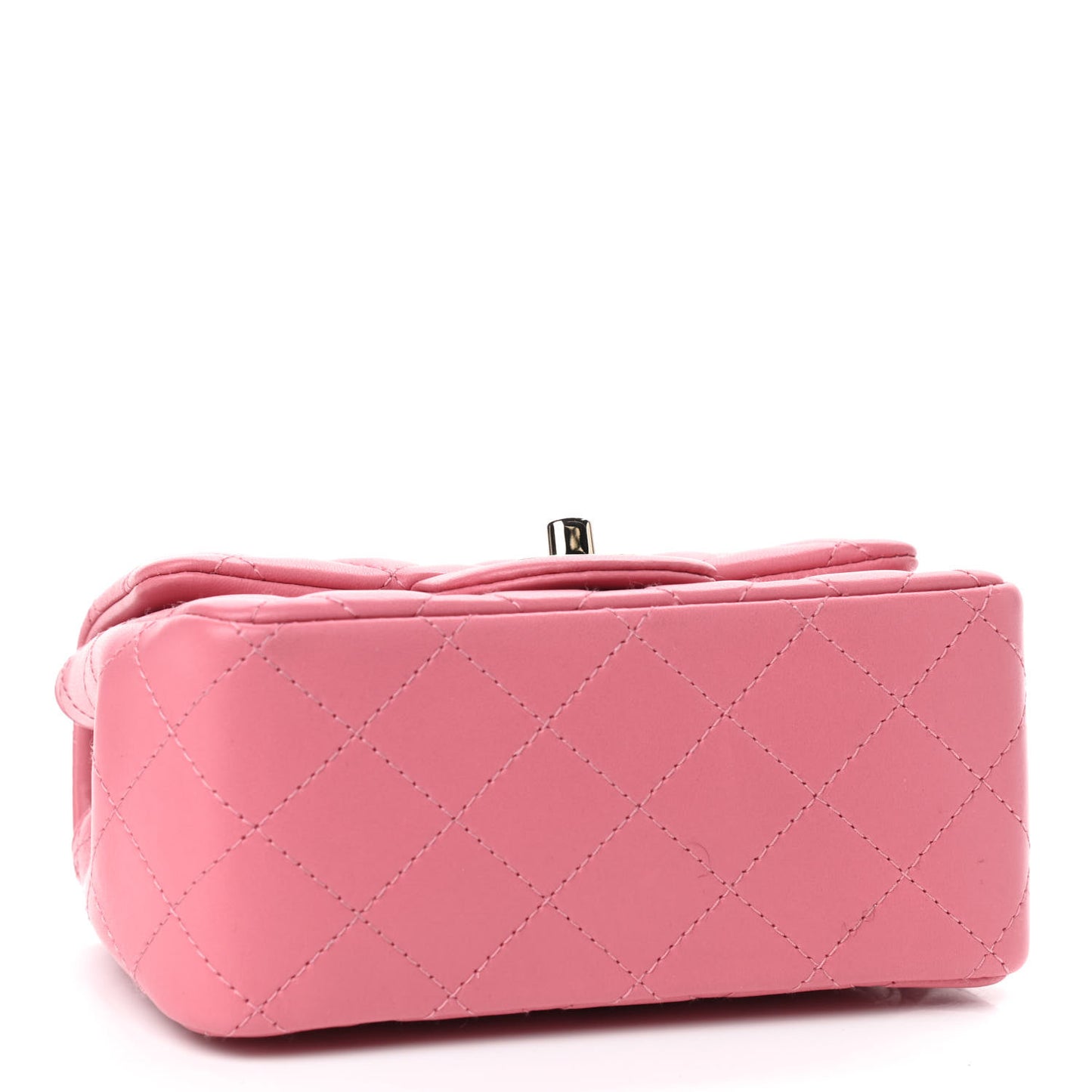 Lambskin Quilted Mini Square Flap Pink