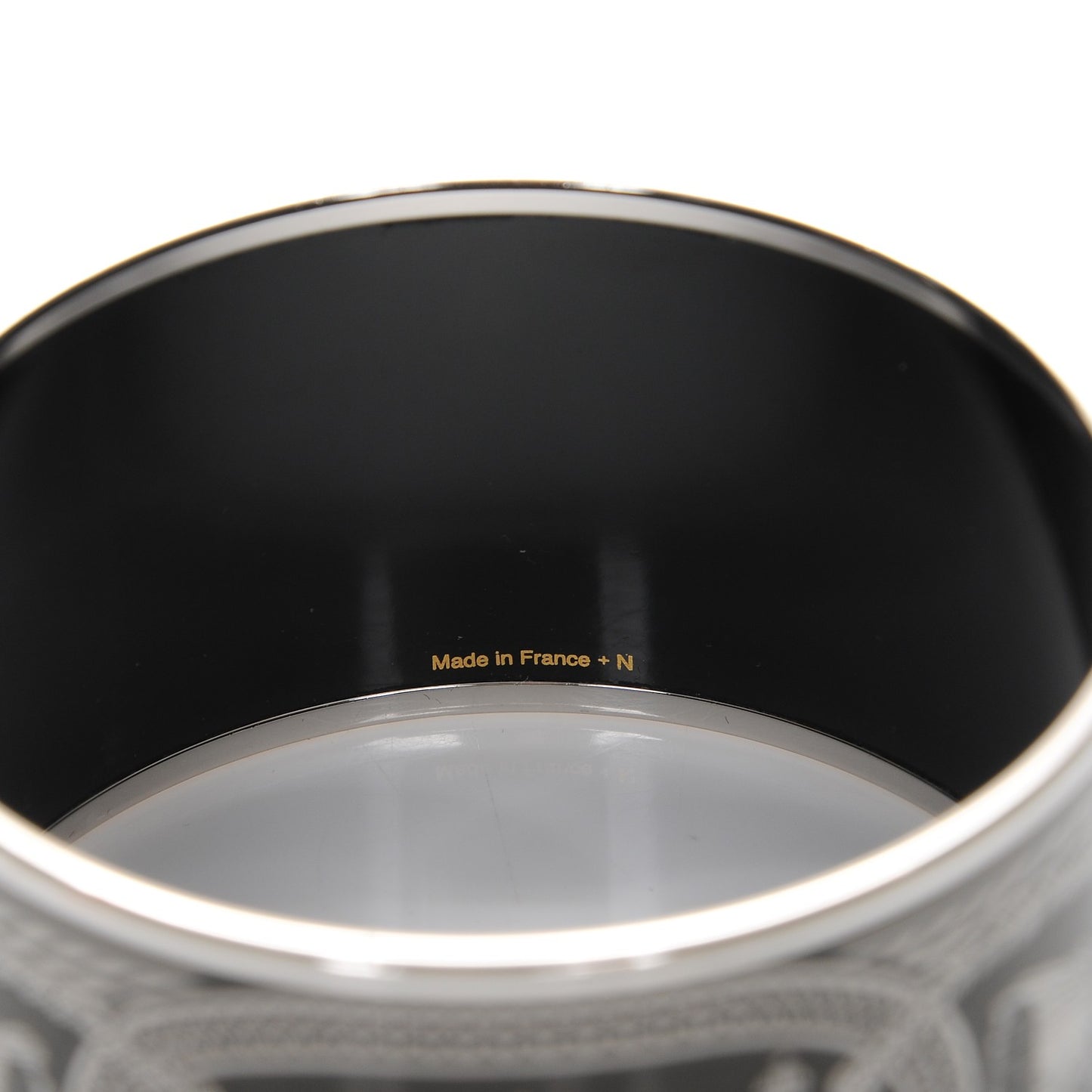 Enamel Printed Grand Apparat Extra Wide Bracelet 62 Black