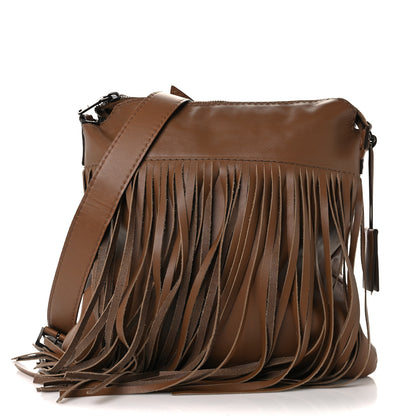 Miu Miu City Calf Fringe Hobo Cannella 1 of 13