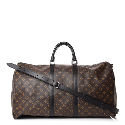 Louis Vuitton Monogram Macassar Keepall Bandouliere 55 1 of 9