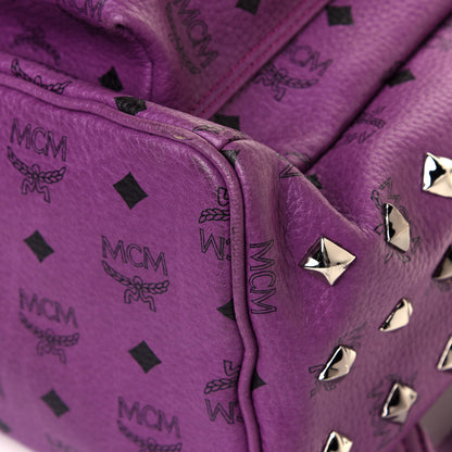 MCM Visetos Studded Medium Stark Backpack Purple 8 of 11