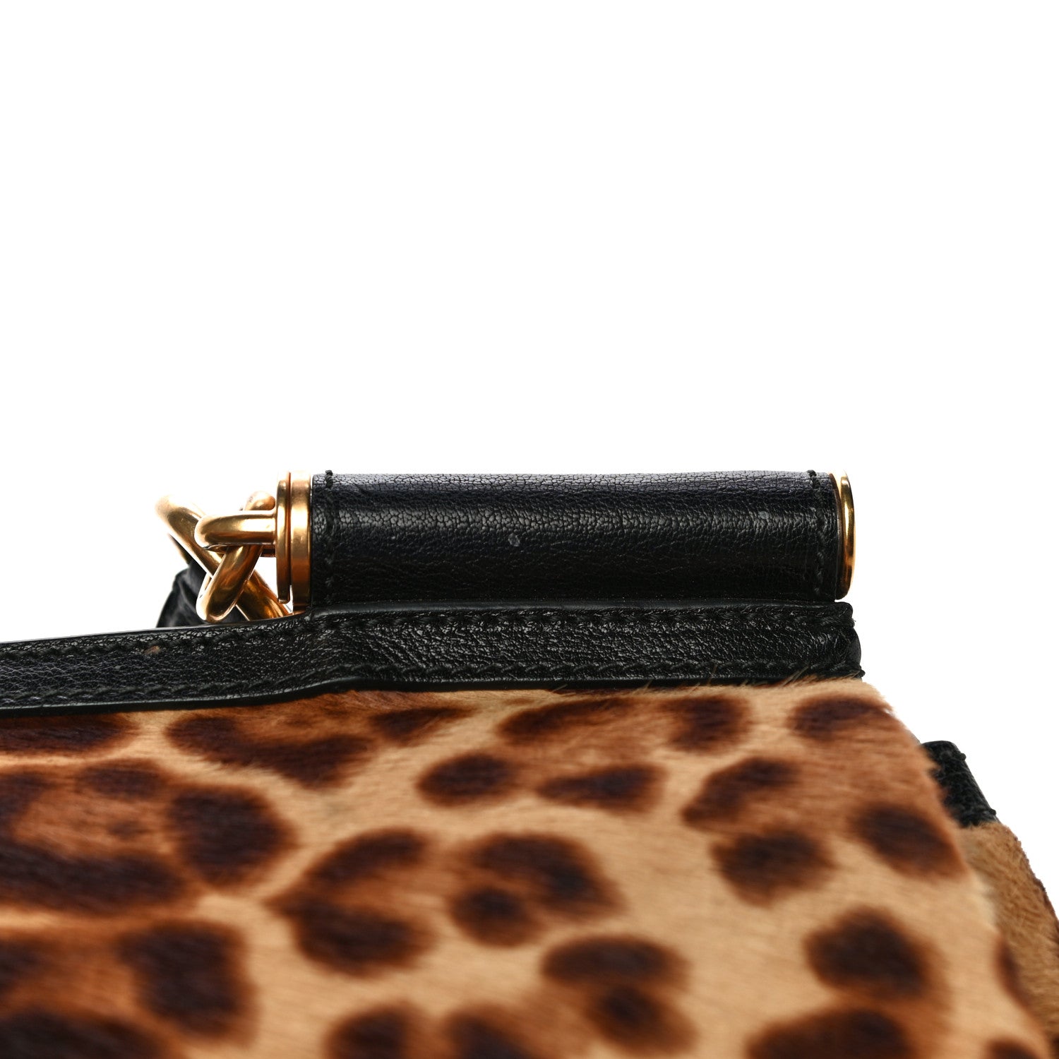 Dolce & Gabbana Calf Hair Leopard Print Knit Miss Sicily Satchel Black Naturale 13 of 29