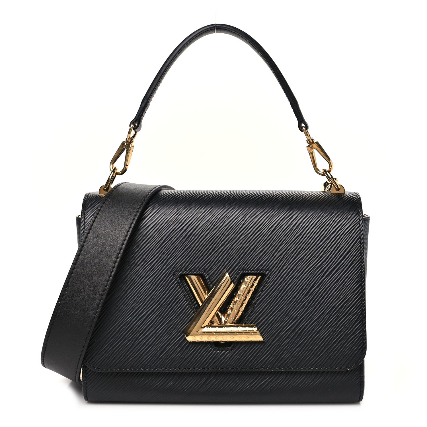 Louis Vuitton Epi Twist Top Handle Shoulder Bag MM Black 1 of 10