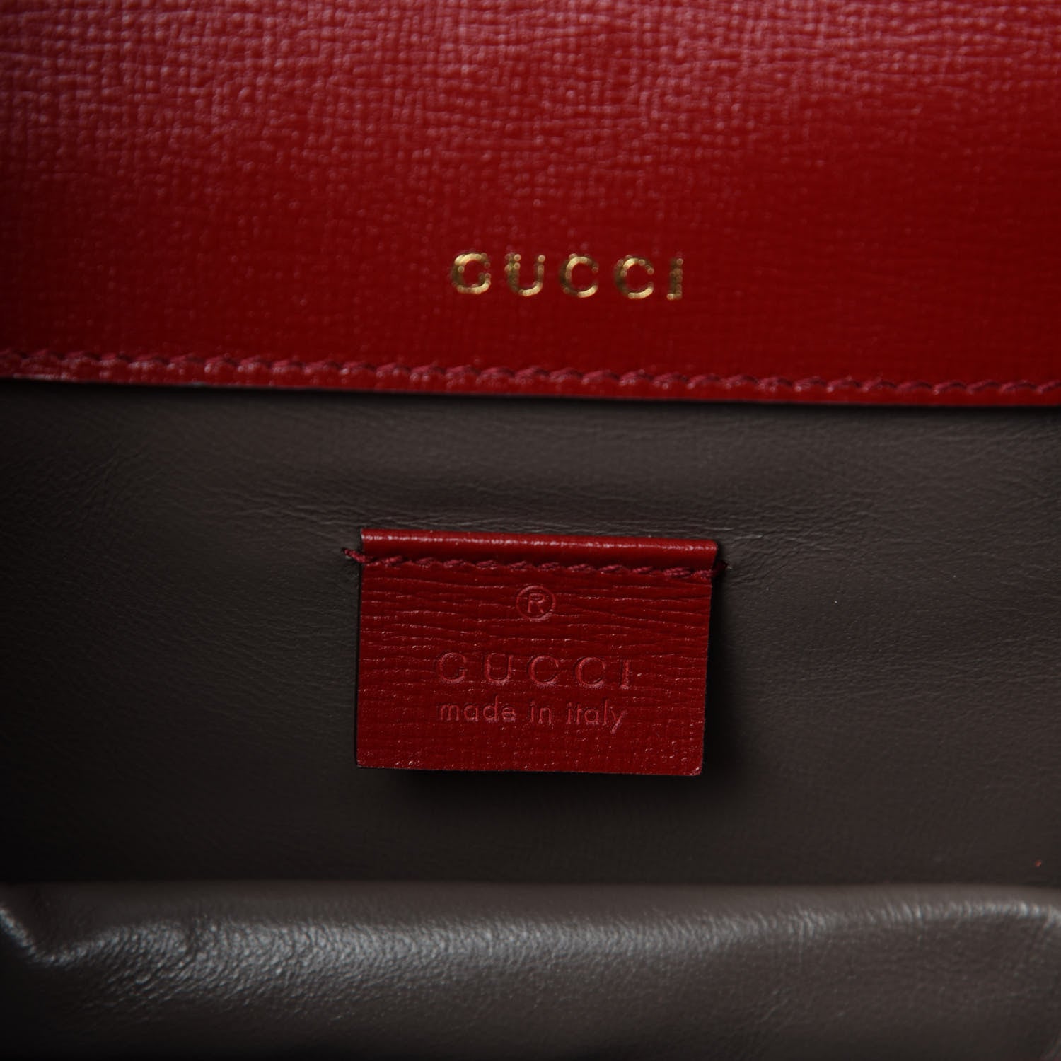Gucci Azalea Calfskin Mini Sylvie 1969 Flap Messenger Bag New Cherry Red 10 of 12