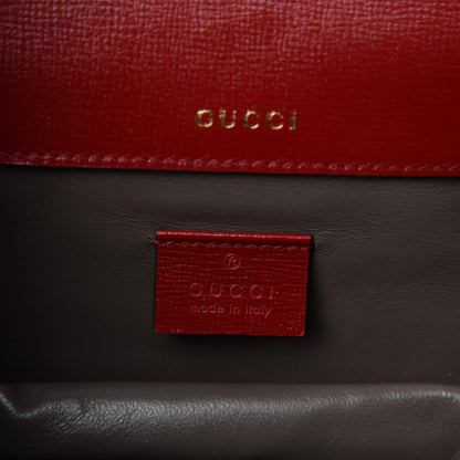 Gucci Azalea Calfskin Mini Sylvie 1969 Flap Messenger Bag New Cherry Red 10 of 12