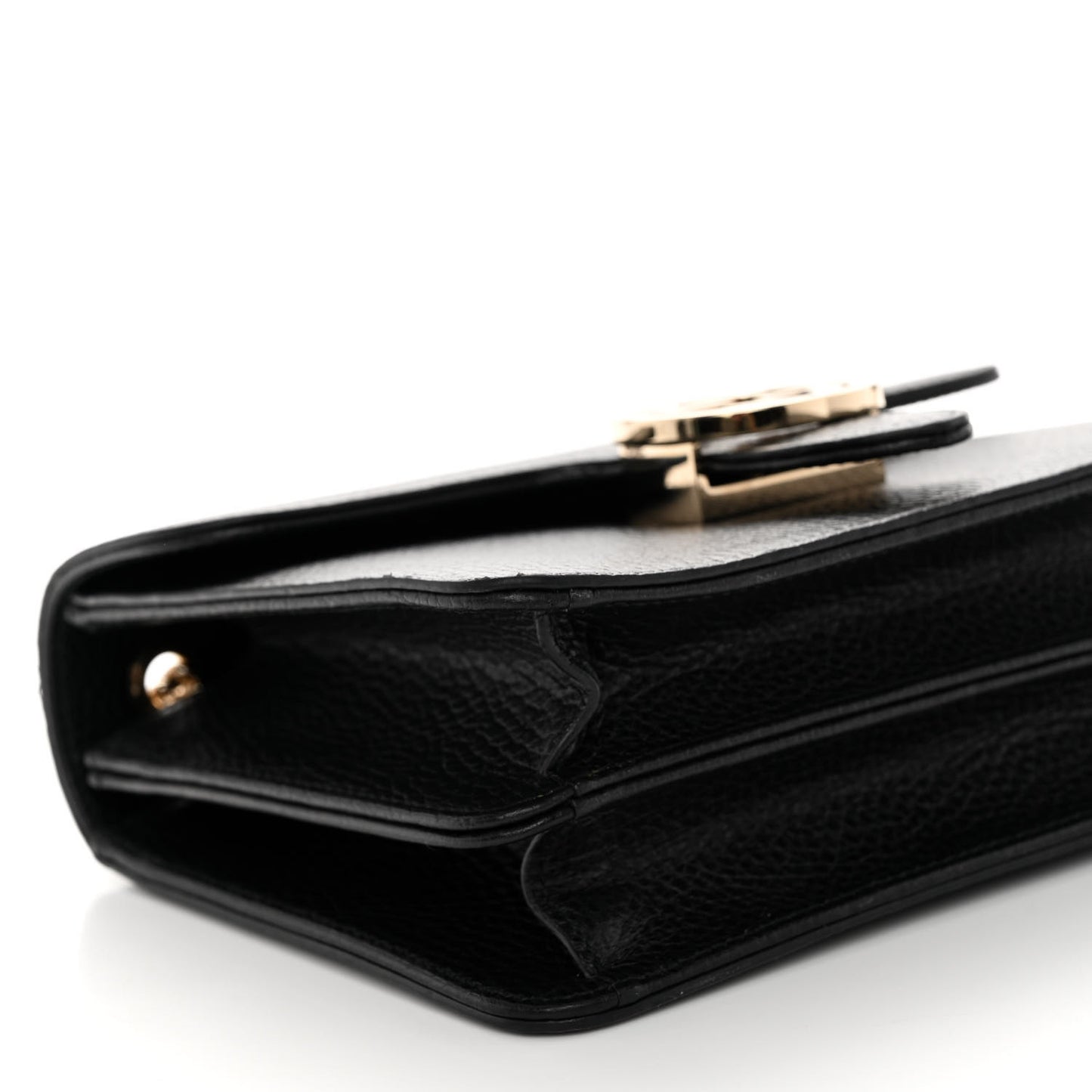 Dollar Calfskin Small Interlocking G Shoulder Bag Black