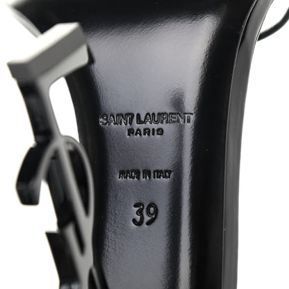 Saint Laurent Patent Calfskin Opyum 110 Sandals 39 Black 7 of 8
