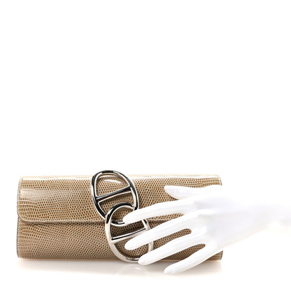 Hermes Lizard Egee Clutch Ficelle 2 of 6