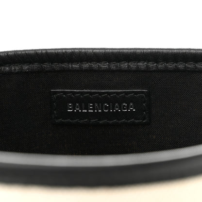 Balenciaga Cotton Canvas Calfskin Navy Cabas XS Natural Black 6 of 10