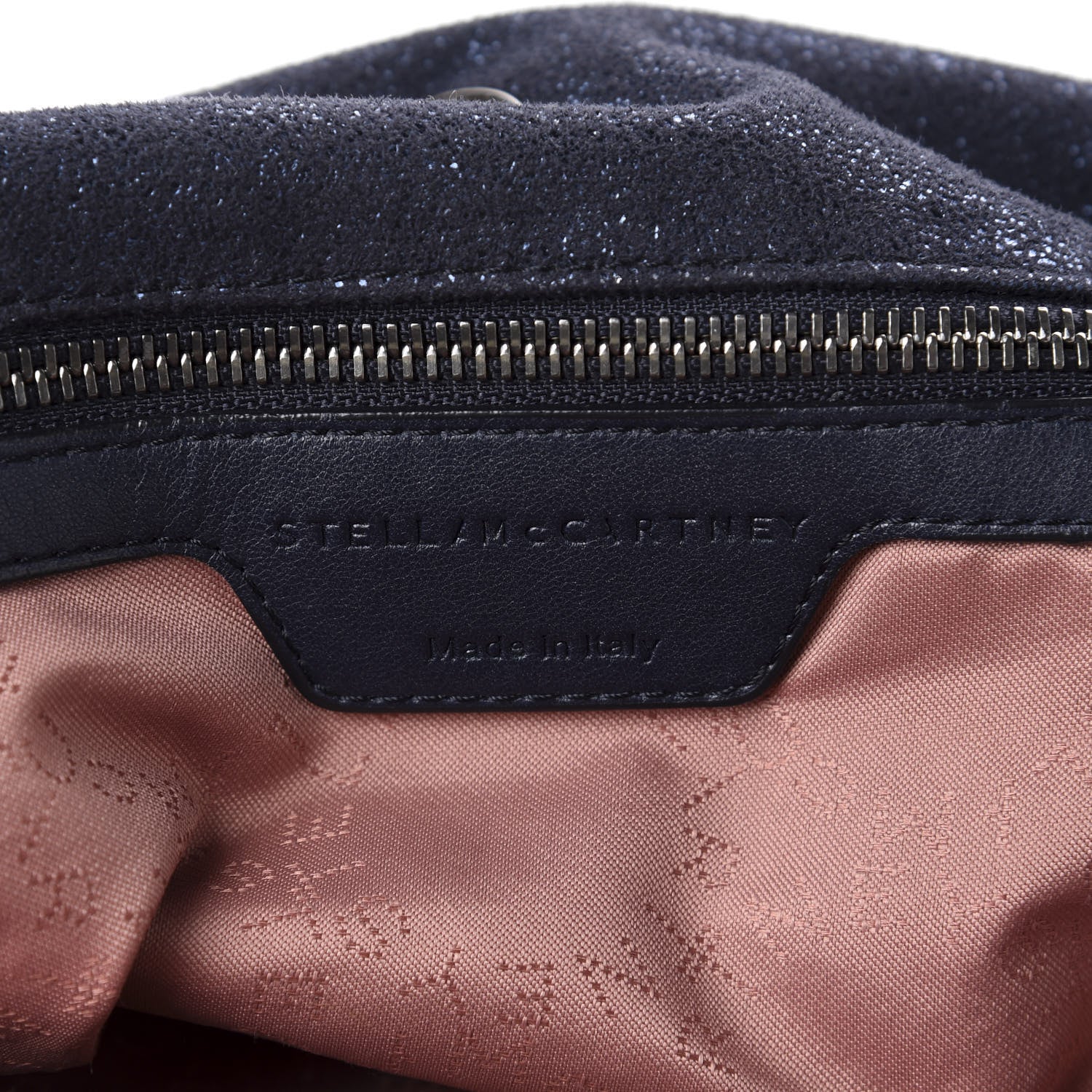 Stella McCartney Metallic Shaggy Deer Small Falabella Tote Navy 10 of 11