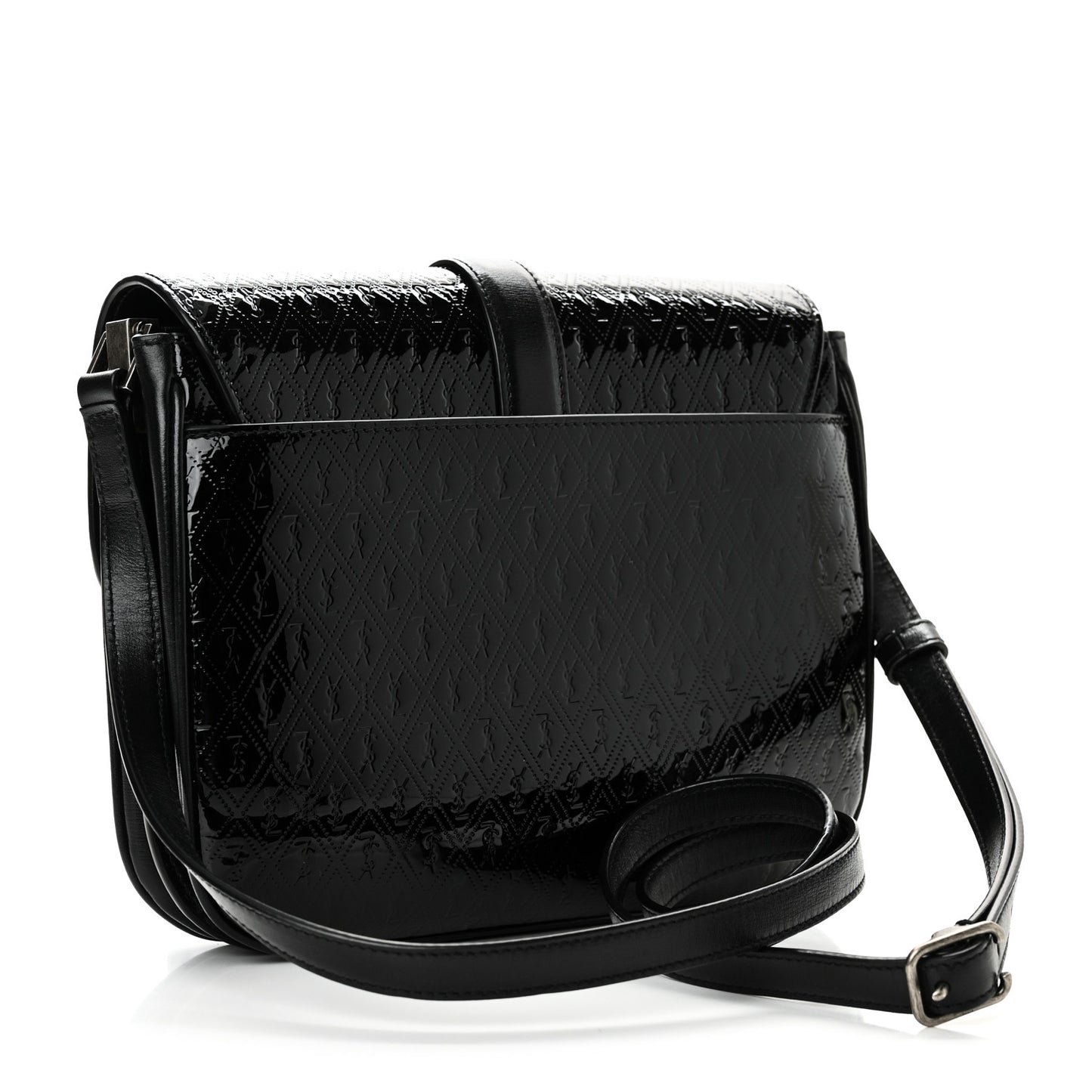 Patent Embossed Small Le Monogramme Satchel Black