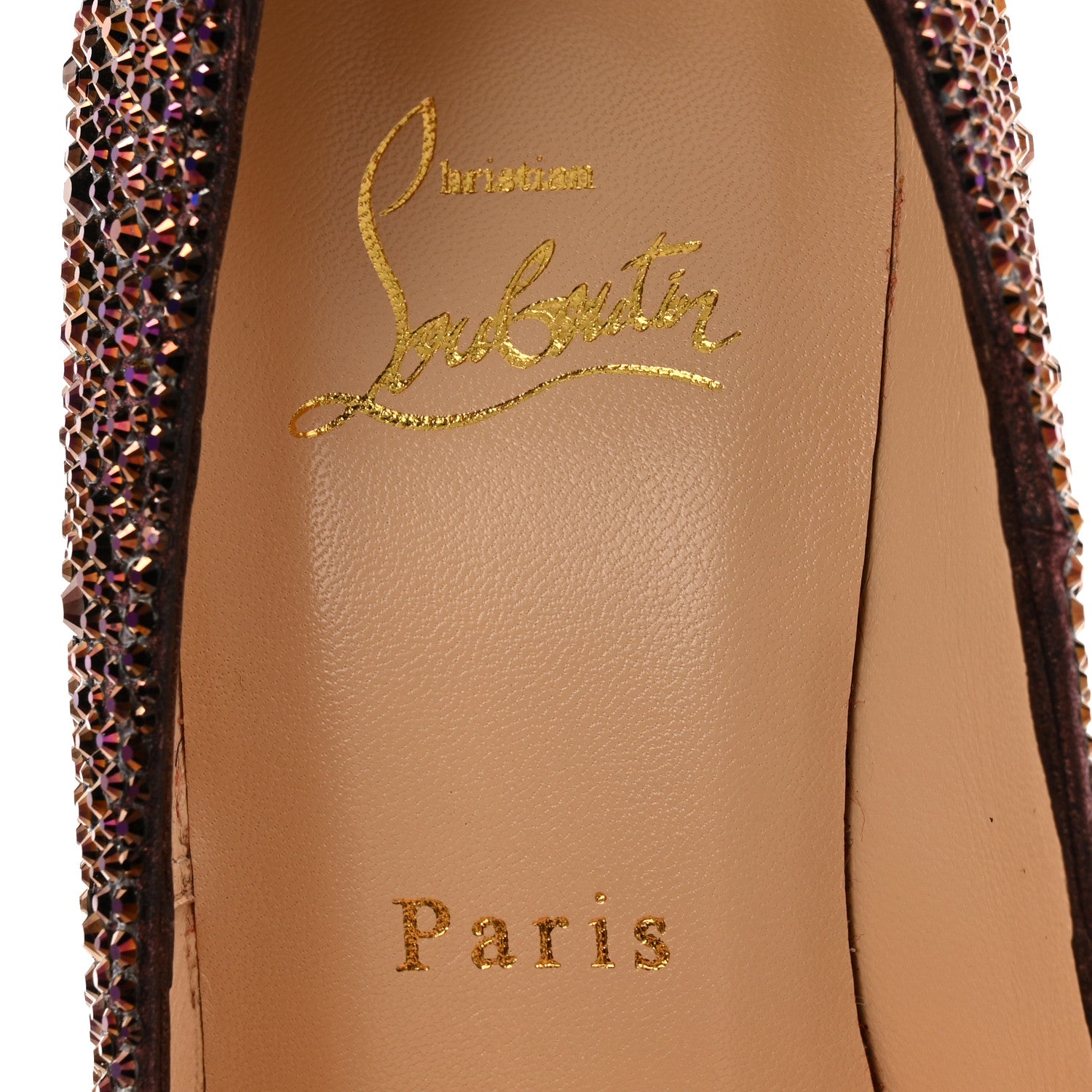 Christian Louboutin Crystal Suede Burma Daffodile Strass 160 Pumps 38 Plum 7 of 10