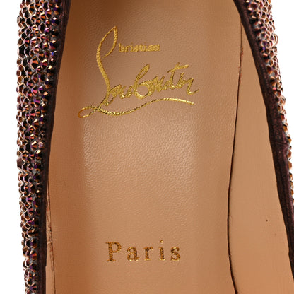 Christian Louboutin Crystal Suede Burma Daffodile Strass 160 Pumps 38 Plum 7 of 10