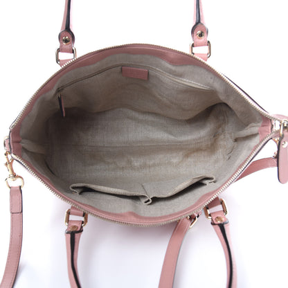 Gucci Soft Microguccissima Small Zippered Satchel Soft Pink 5 of 19