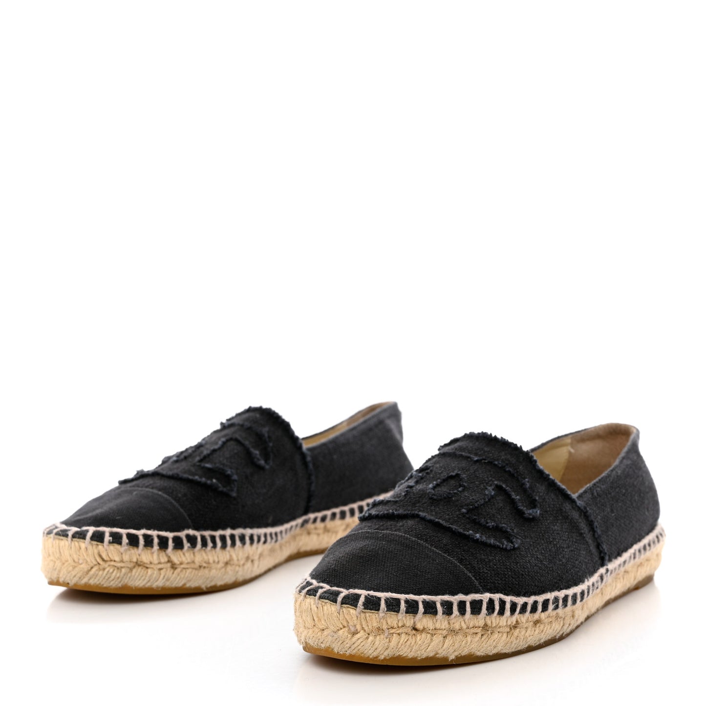 Linen CC Espadrilles 40 Black Blue