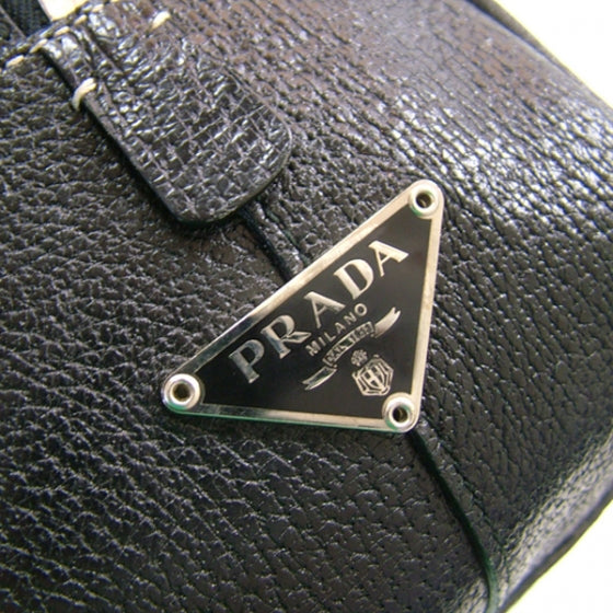 Prada Leather Bowler Tote Black 7 of 12