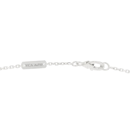 Van Cleef & Arpels 18K White Gold Mother of Pearl Vintage Alhambra Pendant Necklace 5 of 6