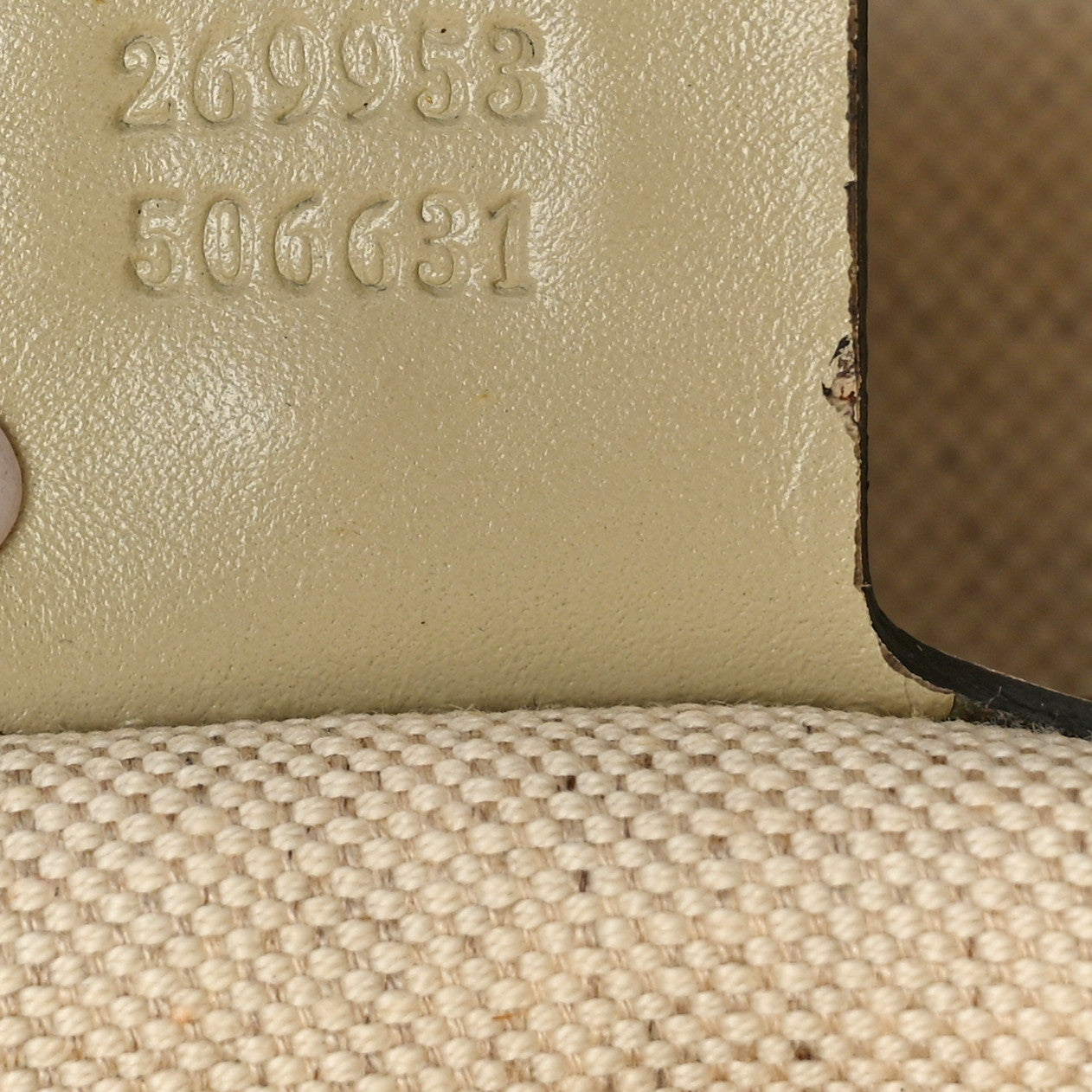 Gucci Monogram Medium Scarlett Studded Tote Beige 7 of 10
