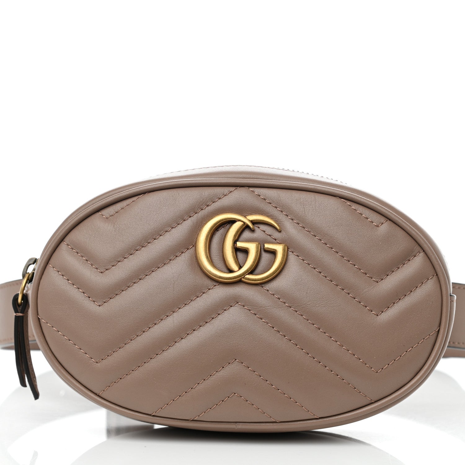 Gucci Calfskin Matelasse GG Marmont Belt Bag 85 34 Porcelain Rose 9 of 12