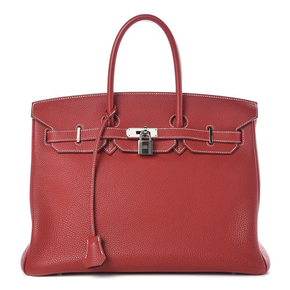 Hermes Togo Horseshoe Birkin 35 Rouge Garance 1 of 42