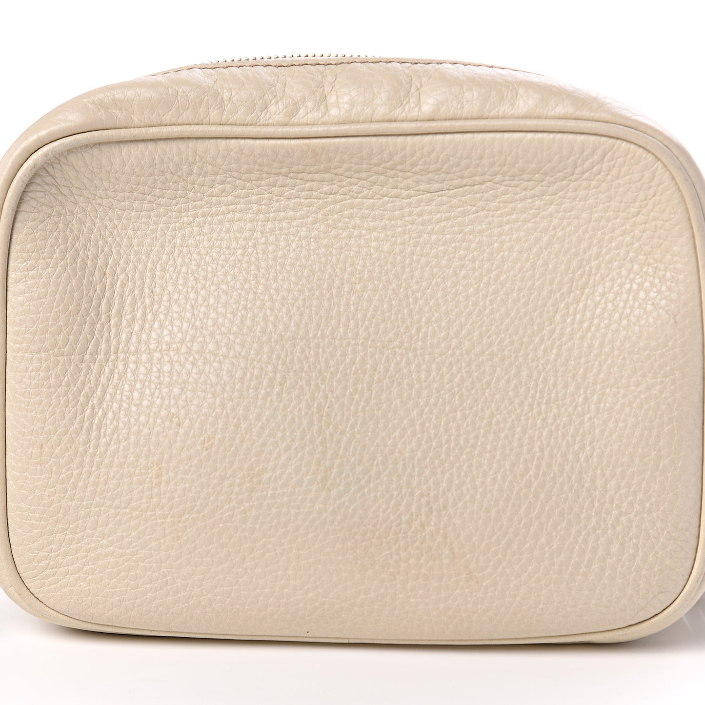 Pebbled Calfskin Small Soho Disco Bag Off White