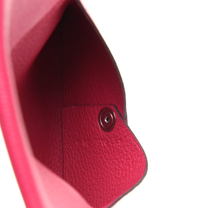 Hermes Evercolor Calvi Card Case Framboise 6 of 8