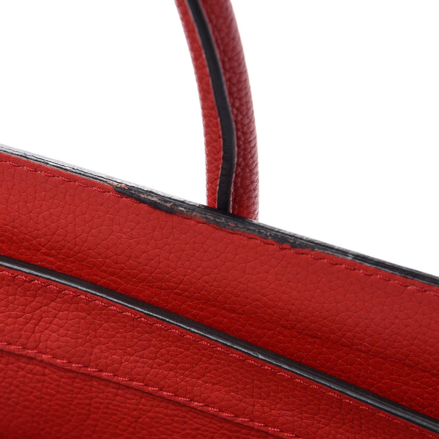 Pebbled Calfskin Mini Luggage Red
