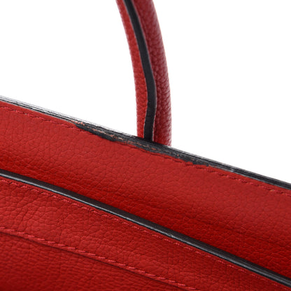 Celine Pebbled Calfskin Mini Luggage Red 9 of 12