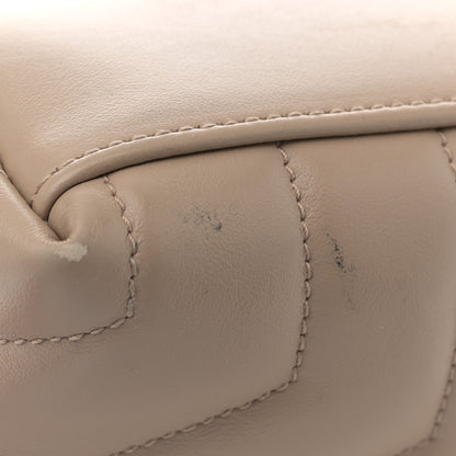 Saint Laurent Calfskin Y Quilted Monogram Medium Loulou Chain Satchel Nude Powder 12 of 12