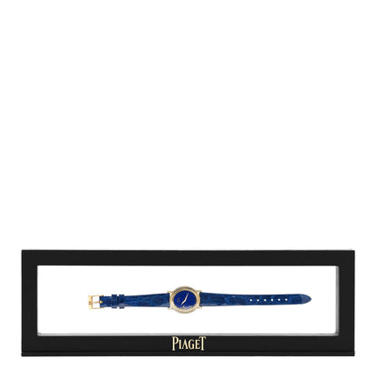 Piaget 18K Yellow Gold Alligator Lapis Lazuli 24.5mm Quartz Watch Blue 5 of 5